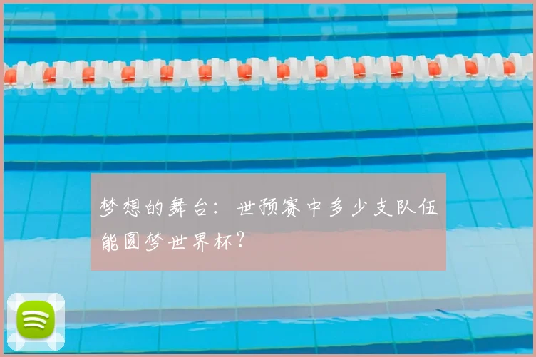 梦想的舞台:世预赛中多少支队伍能圆梦世界杯?