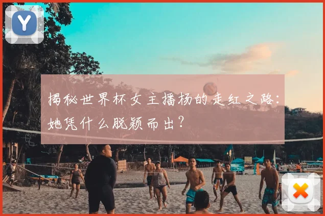 揭秘世界杯女主播杨的走红之路：她凭什么脱颖而出？